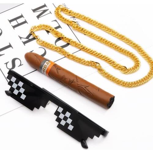 Mosaic Sunglasses Trick Toy Thug Life Glasses Deal With It Glasses Pixel Women Men Black Mosaic Sunglasses Funny toy