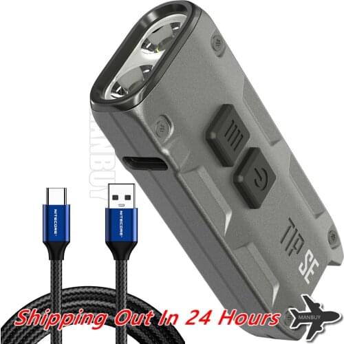 Wholesale NITECORE TIPSE 700 Lumens 2x LEDs Metal Key Button Light EDC Rechargeable Flashlight + UAC20 Type-C USB charging Cable
