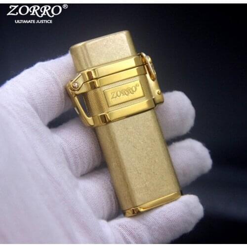 Original ZORRO Creative Waterproof Grinding Wheel Kerosene Lighter Submarine Sealed Oil Machine Smoking Gift Outdoor Travel Tool