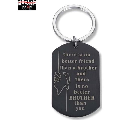 Brother Gift Keychain Birthday Big Brother There is No Better Brother Than You for Him Little Brother Friend Brother Family Gift
