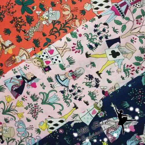Half Metergirl Cat Pure Cotton High Count Poplin Fabric For Baby Sewing Quilting Fat Quarters Child DIY Patchwork Fabric Dress