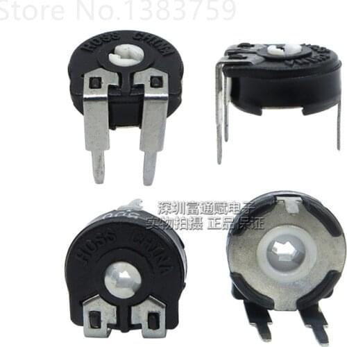 5pcs PT10 500 ohm 2K 3K 3K5 4K5 adjustable resistance horizontal arrow hole potentiometer
