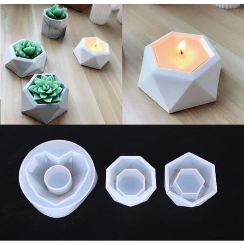 1x Plant Flower Clear Pot Silicone Mold Epoxy Resin DIY Candle Holder Mould Jewelry Tools For Flower Pot Epoxy Resin Coasters