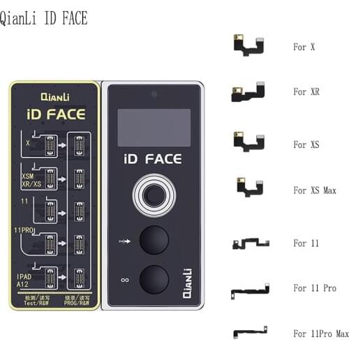 Qianli ID FACE Dot Matrix Projector Detector For iphone 12 11 Pro Max X XS Xsmax XR Chip Data Read Write Repair Cable Fixture