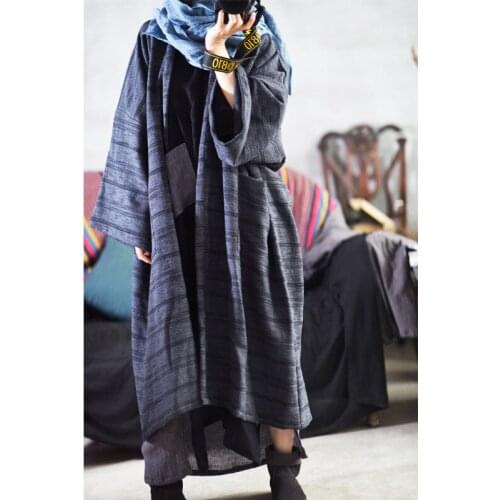 Women Cotton Linen Loose Autumn Trench Coat Outerwear Ladies Plus Size Vintage Overcoat Female Retro Oversized Long Coat 2019