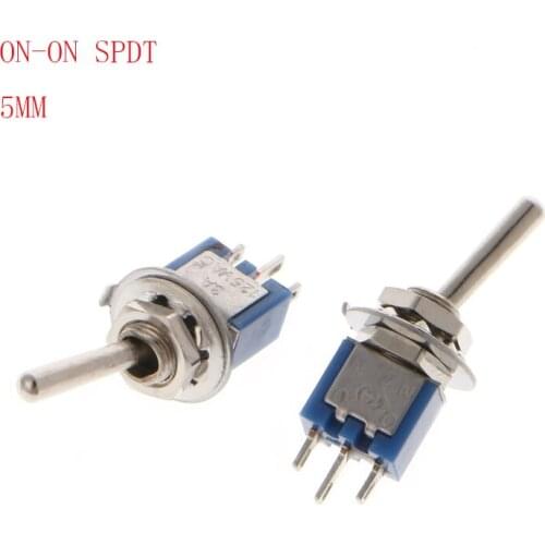 Toggle Switch Mini Blue 3Pin ON-ON SPDT 5MM CQC UL ROHS New Latching Micro Switch AC 3A/125V