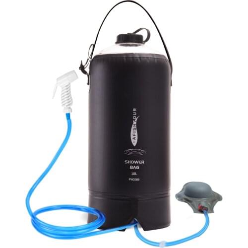 10L Camping Shower Bag Inflatable Water Bags Lightweight Portable PVC Leak-proof Bath Pouch For Travel Accessories