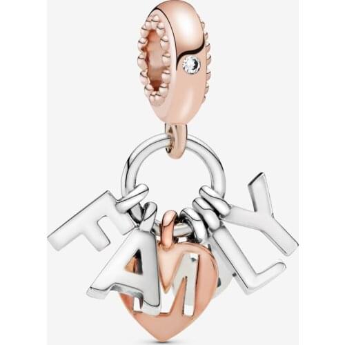 2021 New Free Shipping Authentic 925 Sterling Silver Family Dangle Charm Fit Original Bracelet For Women DIY Jewelry Beads