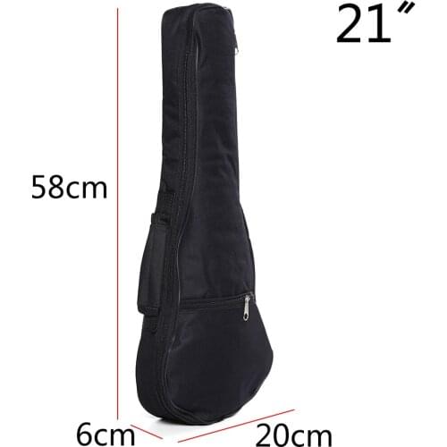 21 inch Ukulele Waterproof Guitar Cover Gig Bag Soft Case Light Gear -Black 58*20*6 cm