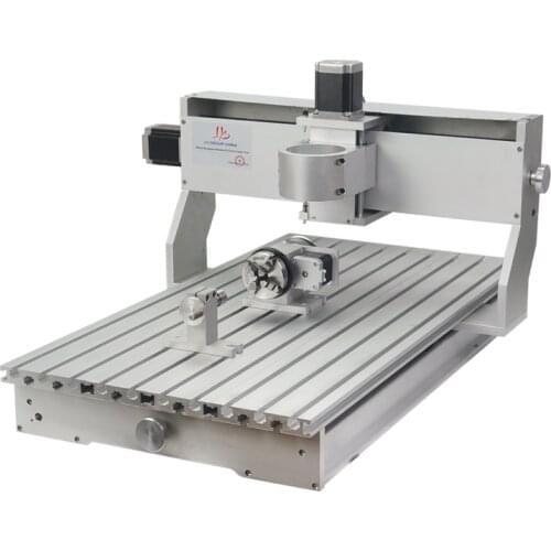 4 Axis Aluminum CNC Frame Kit 6040 80mm Spindle Motor Mount 1605 Ball Screw