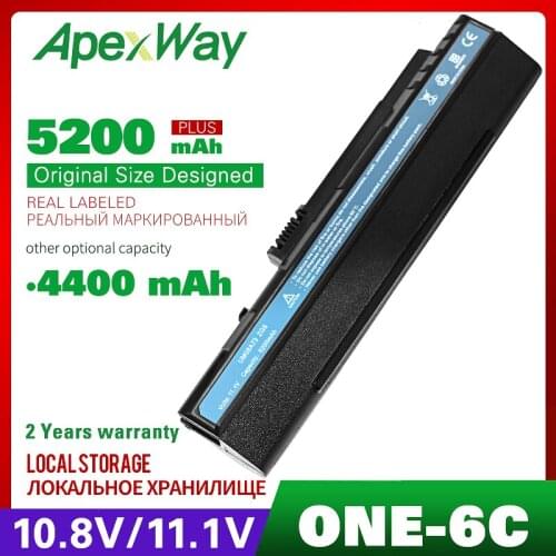 Laptop battery for Acer EMACHINES EM250 for Aspire One Pro 531f-2G64B Pro 531h-SS11 Pro 531h-HD11 Pro 531h-SS11DOM