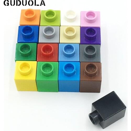 45pcs/lot Duplo Big Bricks 1x1 Building Blocks Parts Creative Toy Accessories in blocks For Children Of Low Age Gift