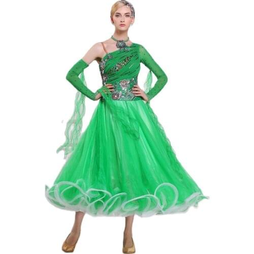 B-16211 long ballroom dress standard ballroom dance competition dresses waltz dress women dance dresses tango dress for sale