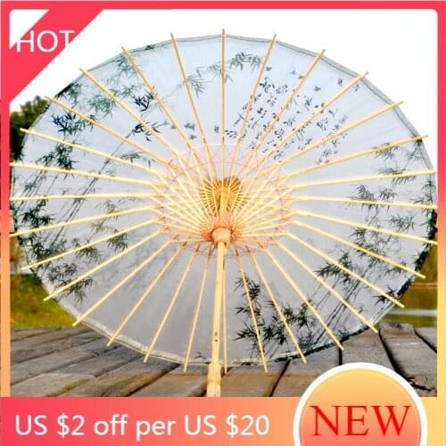 Long Straight Umbrella Bottle Rain Women Chinese Style Folding Umbrella Vintage Paper Water Proof Sombrillas Home Garden AG50YS