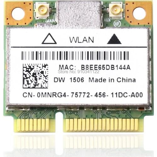 DW1506 WLAN half WiFi Mini PCI-E Card ATHEROS AR5B125 AR9485 MNRG4/MXX0D Module for Dell