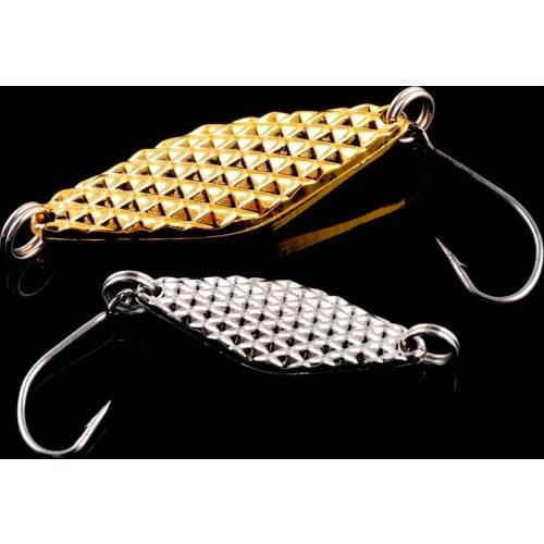 1Pcs Fishing Metal Spoon Lure Gold Silver 1.5g-7g Baits Sequins Spinner Lures Single Hook Pesca Fishing Tools Gear