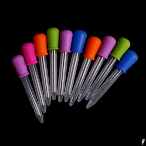1pc New 5ML Clear Silicone Plastic Medicine Dropper Spoon Pipette Liquid Food Dropper Burette 12cm*2cm