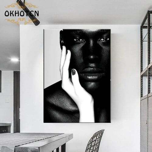 Black White Nude African Art Oil Painting On Canvas Cuadros Posters And Prints Scandinavian Wall Picture Living Room Home Decor