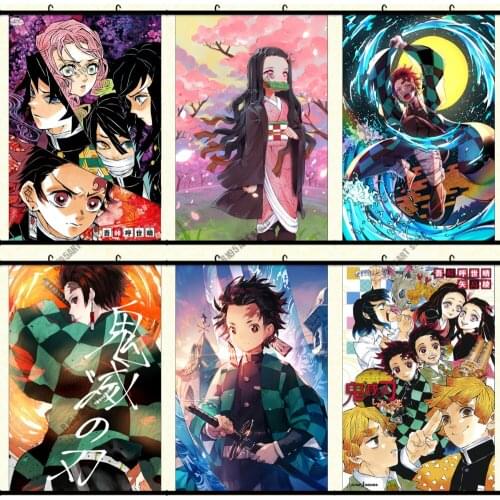 Demon Slayer: Kimetsu No Yaiba Anime Canvas Painting Wall Art Nordic Posters and Prints Pictures for Living Kids Home Decoration