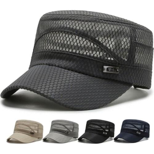 New High Quality Casual Sport Hat Brim Beret Outdoor Mesh Peaked Cap Flat Top Men Women Baseball Caps Breathable Sunscreen Hats