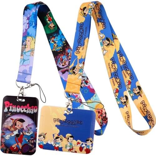 LT1129 Pinocchio Cute Lanyard for Key Neck Strap lanyard Card ID Badge Holder Key Chain Key Holder Rope Keyrings Accessories