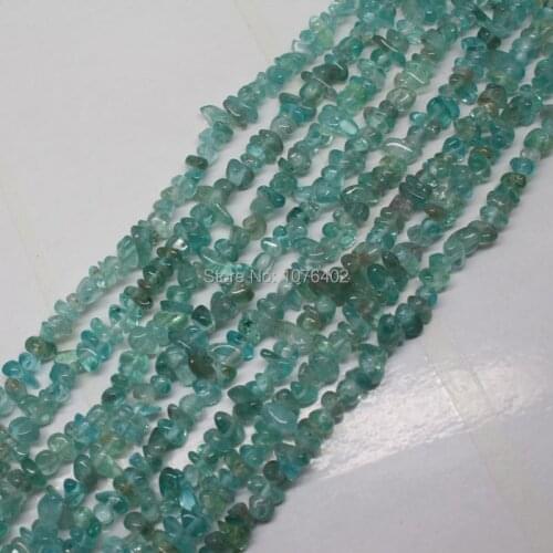 Mini. order is $7! 3-8mm Blue Apatite Freeform Macadam Loose Beads 34