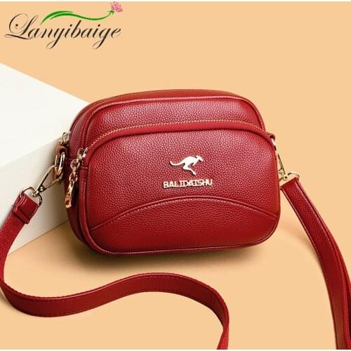 LANYIBAIGE PU Shoulder Bag Woman 2020 Womens Soft Pu Leather Handbag Small Simple Shoulder Bag Purses and Casual Stylist
