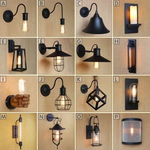 European and American style retro loft wall lamp warehouse industrial living room aisle bedside table decorative wall lamp