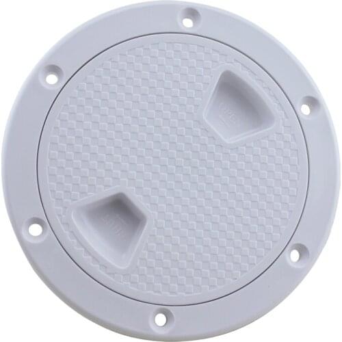 Plastic Marine Boat RV White Round 4" 6" 8' Access Hatch Cover Screw Out Deck Inspection Plate