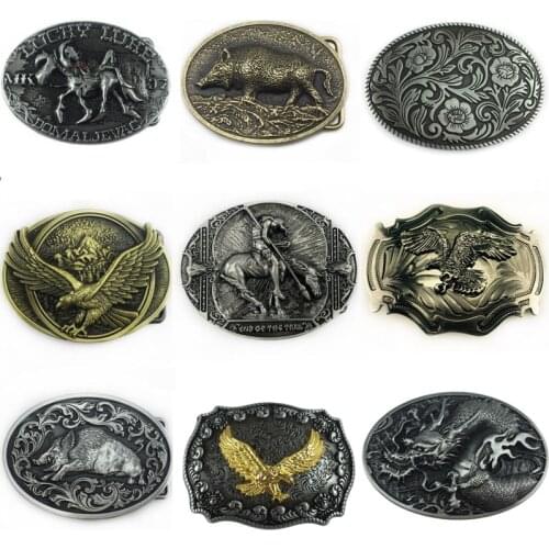 Retro Metal Carving Eagle West Cowboy Belt Buckle Super Cool Male Logo Jeans Accessories Fit 3.8CM-4CM Belt Best Man Gift