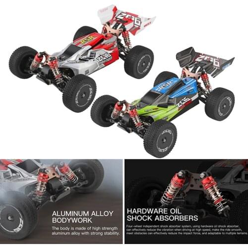 RC Car WLtoys 1/14 144001 RTR 2.4GHz Scale Racing Car 4WD Metal Chassis