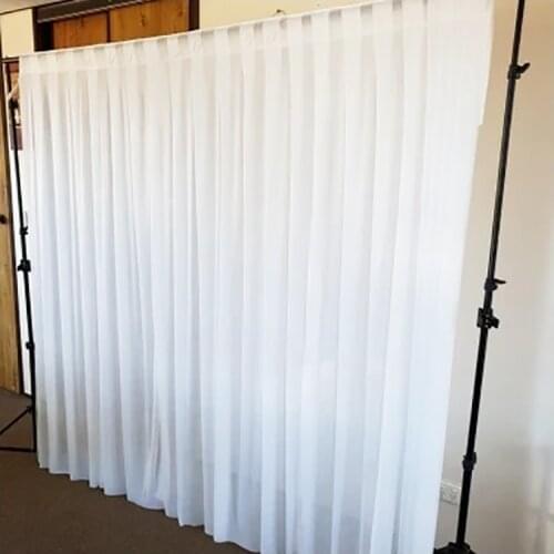 2x2M White ice silk cloth drapes panels hanging curtains photo backdrop wedding party events DIY decorations textiles