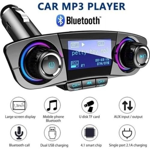 Liser Universal Handsfree Bluetooth Calling Car Kit With Dual USB TF Card Car Charger Radio Adapter FM Transmitter