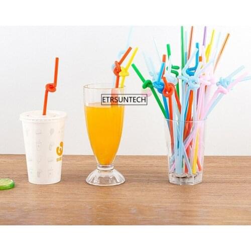 30Set Bright Colorful Plastic Bendable Drinking Party Straws Disposable Beverage Straws Wedding Decor Mixed Colors Party Supplie