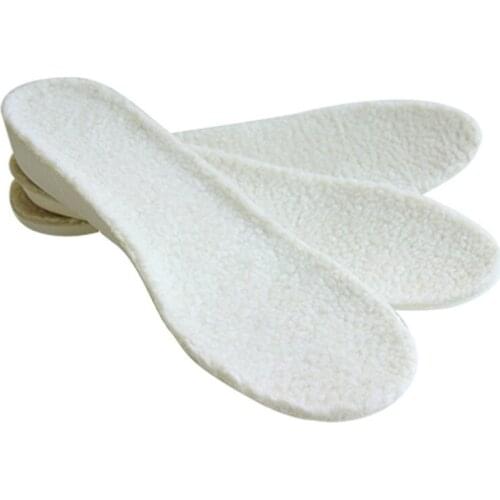 Winter Wool Warm Insoles For Shoes Height Increase Insole Thickening Cashmere Shoe Pad Sole Inserts Eva Shock Absorbing Cushion