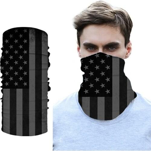 3d Seamless Dark Gray National Flag Scarf Multi-functional Bandanas Bicycle Scarf Shield Cycling Scarf Sunscreen Camping Bandana