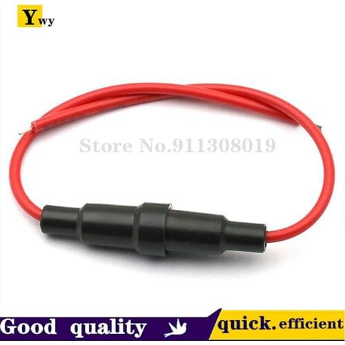 5PCS 5*20MM Glass Tube Fuse Holder Screw Type Quick Blow 5X20MM Fuse with 22 AWG Wire 250V