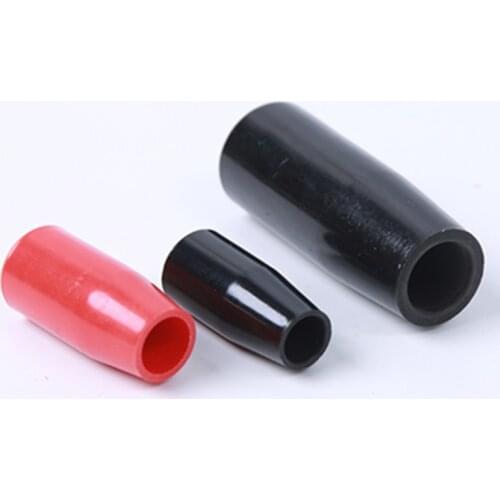 8pcs Black/Red M6/M8/M10/M12/M16 Thread Dia. 35/40/50/60/70mm Length Long Sleeve Knob Bakelite Hand Sleeve Lever Knob
