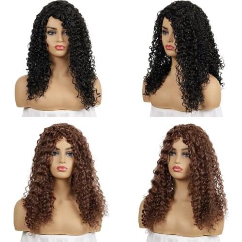 Afro Kinky Wig Jerry Curly Wig for White/Black Women Hair Wigs Heat Resistant Synthetic Wig Natural Fake Hair Romance Style
