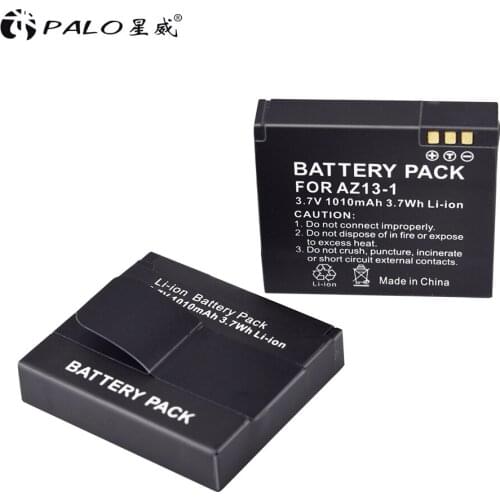PALO AZ13-1 AZ 2PCS camera battery 1010mah 3.7v li ion digital camera bateria batterias for xiaomi-xiaoyi sport camera