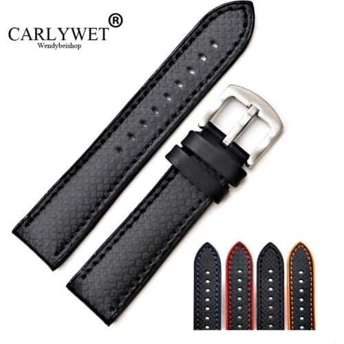 CARLYWET 20 22mm Wholesale Silicone Rubber Waterproof Replacement Straight End Wrist Watchband Strap For Dayjust Tudor Omega
