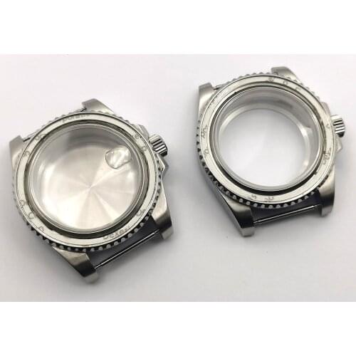 Watch Case 40mm Sapphire Glass Fit ETA2824 NH35 / 36 DG2813Miyota 8215/8205 Automatic Movement Top Quality Swim Waterproof