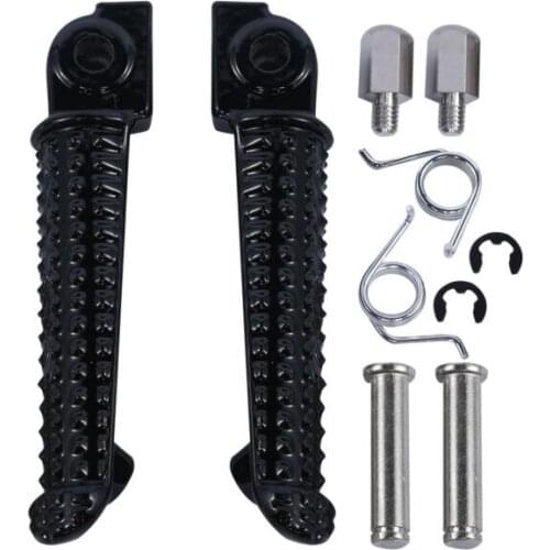 Black Front Footrest Foot Pegs Fit for Yamaha YZF-R6 YZF-R1 YZF R6S 2003-2008