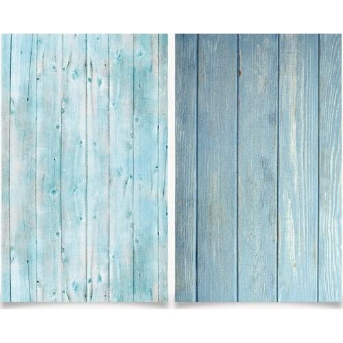 Photo Studio 3D Printing Blue Wood Color 58x86cm Photography Background Waterproof for food Photo