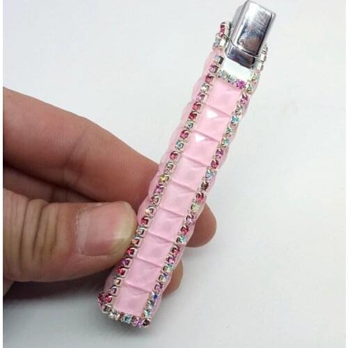 Dainty Portable Rhinestone Inflatable Gas Butane Lighters Ladies Lipstick Cigarette Lighter Smoking Accessories Gift for Women