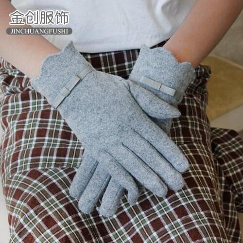 Cashmere touch screen gloves womens gloves warm thickened wool gloves gloves work white gloves fashion gloves women