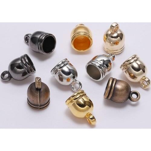 50pcs/Lot Necklace End Tip Tassel Caps Beads Cap End Cap For Jewelry Making Findings DIY Handmade Bracelet Accessories Supplies