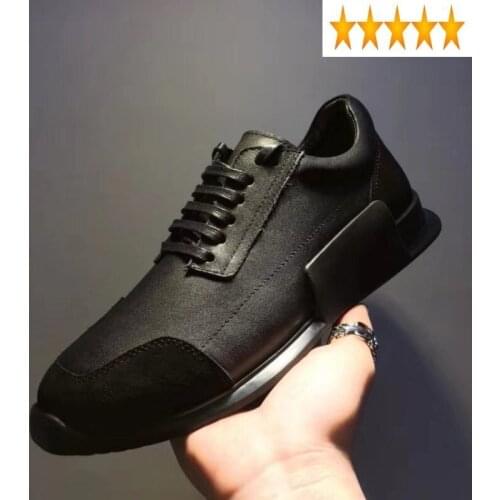 Mens Autumn Winter Genuine Casual Leather British Round Toe Lace Up Thick Bottom Male Shoes Sneakers Streetwear