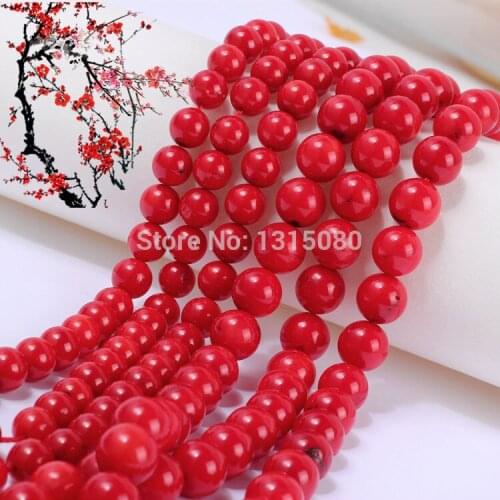 Round Red Coral Stone Beads 3mm 4mm 5mm 6mm 8mm 9mm Red Coral Round Beads Pick Size For Charms Spacer Bead