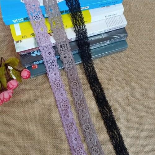 S1257 Width 3cm High Quality Elastic Colorful Lace Ribbon Trims Lace Trim For DIY crafts material gift packing lace